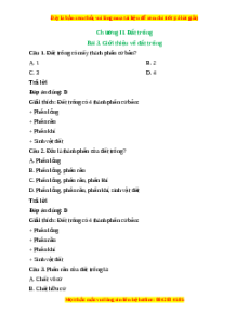 Trắc nghiệm Bài 3: Giới thiệu về đất trồng