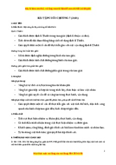 Giáo án Toán 8 Bài tập cuối chương 7 Chân trời sáng tạo