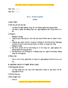Giáo án Bài 2 Tự nhiên xã hội lớp 2 Cánh diều: Nghề nghiệp