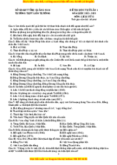 Đề thi thử Lịch sử Liên trường Quảng Nam lần 1 năm 2023