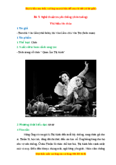 Tác giả - tác phẩm Bài 5: Nghệ thuật truyền thống (chèo/ tuồng) Ngữ văn 10 Chân trời sáng tạo