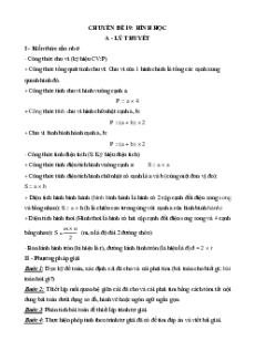 Chuyên đề Hình học lớp 4 (có lời giải)
