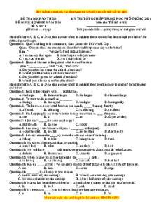 Đề Tốt nghiệp Tiếng Anh 2024 theo đề tham khảo (Đề 2)
