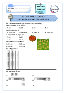 Bài tập hàng ngày Học kì 2 Toán lớp 1 Cánh diều