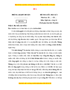 Đề thi giữa kì 1 Ngữ văn 11 Chân trời sáng tạo (đề 6)