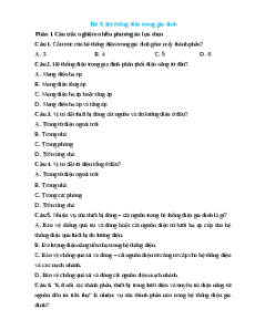 Trắc nghiệm Bài 8: Hệ thống điện trong gia đình Công nghệ 12 Điện-Điện tử Kết nối đúng sai, trả lời ngắn 2025