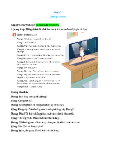 Trắc nghiệm Unit 7: Television Tiếng Anh 6 Global success