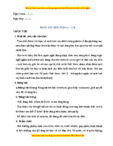 Giáo án Cây dừa Tiếng việt 2 Chân trời sáng tạo