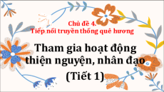 Bài giảng Powerpoint Chủ đề 4: Tiếp nối truyền thống quê hương Hoạt động trải nghiệm 7 Cánh diều