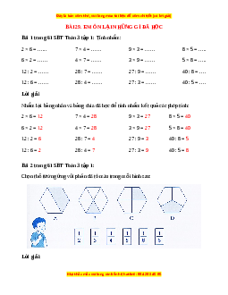 VBT Toán lớp 3 Bài 29 (Cánh diều): Em ôn lại những gì đã học