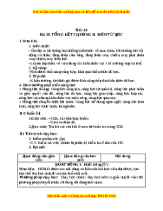 Giáo án Tổng kết chương 2: Điện từ học Vật lí 9