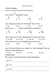 Bài tập cuối tuần Toán 5 Tuần 3 (có lời giải)