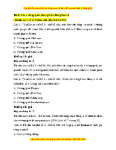 Trắc nghiệm Lịch sử 7 Bài 6 Kết nối tri thức: Các vương quốc phong kiến Đông Nam Á từ nửa sau thế kỉ X đến nửa đầu thế kỉ XVI