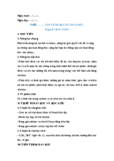 Giáo án Văn tế nghĩa sĩ Cần Giuộc Ngữ Văn 12 Chân trời sáng tạo
