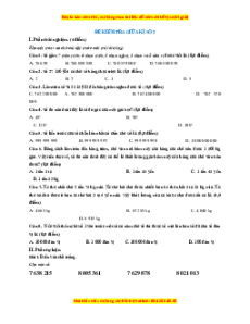 Đề thi giữa kì 1 Toán lớp 4 Kết nối tri thức (đề 4)