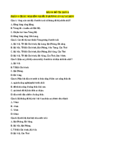 Trắc nghiệm Bài 8: Đô thị hoá Địa lí 12 Đúng-Sai, Trả lời ngắn sách mới 2025