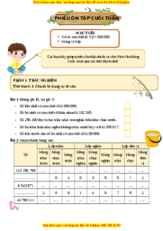 Bài tập cuối tuần Toán 4 Tuần 5 Kết nối tri thức (có lời giải)