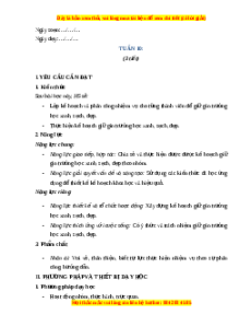 Giáo án Tuần 10 HĐTN lớp 4 Kết nối tri thức