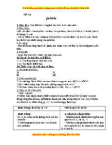 Giáo án Prôtêin Sinh học 9