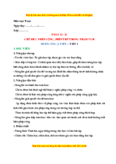 Giáo án Phép cộng Toán lớp 1 Chân trời sáng tạo