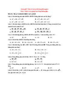 Trắc nghiệm Toán 12 Chân trời sáng tạo Chương 2 (có đúng sai, trả lời ngắn)