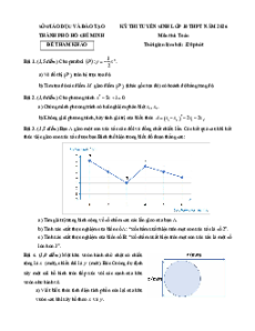 Đề thi Toán vào 10 TP.HCM năm 2025 (đề chính thức)