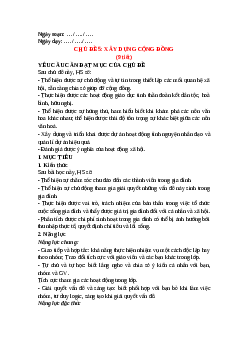 Giáo án Chủ đề 5 HĐTN 12 Kết nối tri thức: Xây dựng cộng đồng
