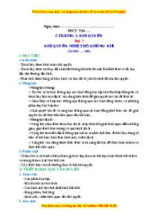 Giáo án Bài 7 Địa lí 10 Cánh diều: Khí quyển. Nhiệt độ không khí