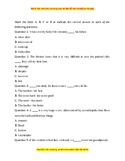 Đề thi giữa kì 2 Tiếng Anh 12 trường THPT Võ Trường Toản năm 2023