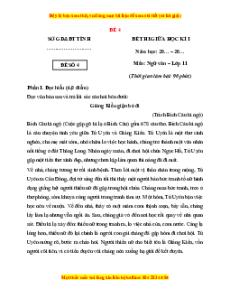 Đề thi giữa kì 1 Ngữ văn 11 Cánh diều ( đề 4)