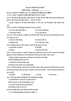 Câu hỏi ôn tập + Đề kiểm tra GDCD 7 Bài 12 (chung cho ba sách)