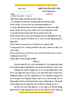 Bài tập cuối tuần Tiếng việt 4 Tuần 18 (có lời giải)