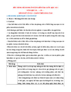 Đề cương ôn tập Giữa kì 1 Ngữ văn 12 Chân trời sáng tạo