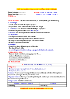 Giáo án Unit 6: Life style Tiếng Anh 8 Global success