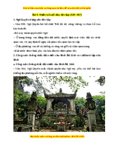 Lý thuyết Lịch sử 7 Kết nối tri thức Bài 9: Đất nước buổi đầu độc lập (939 - 967)