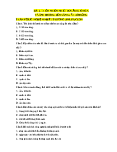Trắc nghiệm Bài 2: Thiên nhiên nhiệt đới ẩm gió mùa Địa lí 12 Đúng-Sai, Trả lời ngắn sách mới 2025