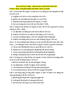 Trắc nghiệm Bài 16: Hồ Chí Minh - Anh hùng giải phóng dân tộc Lịch sử 12 Đúng-Sai, Trả lời ngắn 2025