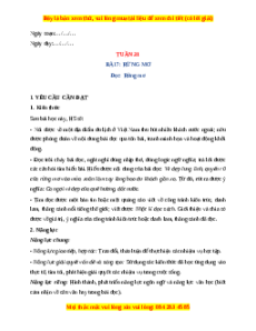 Giáo án Tuần 31 Tiếng Việt lớp 4 Chân trời sáng tạo