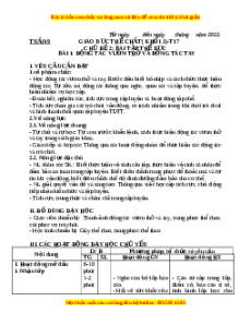 Giáo án Bài 1: Động tác Vươn thở và động tác tay Gdtc 3 Cánh diều