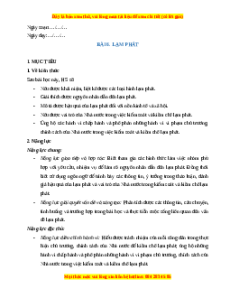 Giáo án Bài 6 KTPL 11 Cánh diều: Lạm phát