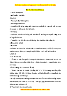 Lý thuyết Lịch sử 10 Chân trời sáng tạo Bài 16: Văn minh Chăm–pa