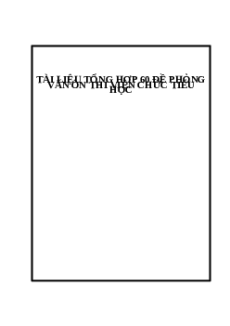 Tổng hợp 60 đề phỏng vấn ôn thi Viên chức Tiểu học