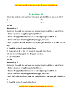 Trắc nghiệm tổng hợp Công nghệ 10 Chương 3