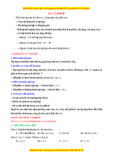 Phiếu bài tập Toán lớp 6 Học kì 1 Cánh diều