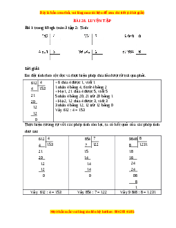 Giải Sgk Toán lớp 3 Bài 28: Luyện tập (Cánh diều)
