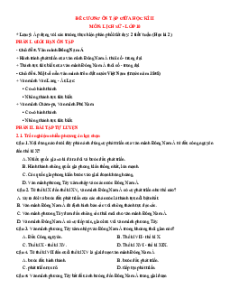 Đề cương ôn tập Giữa kì 2 Lịch sử 10 Chương trình mới (dùng chung cho 3 sách)