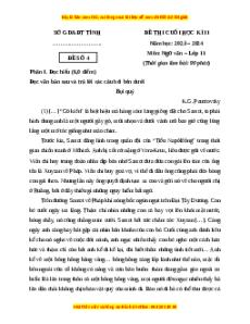 Đề thi cuối kì 2 Ngữ văn 11 Chân trời sáng tạo (Đề 4)