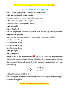 Trắc nghiệm Liên kết cộng hóa trị Hóa 10 Cánh diều