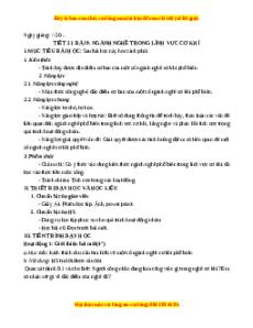 Giáo án Bài 9 Công nghệ 8 Kết nối tri thức: Ngành nghề trong lĩnh vực cơ khí