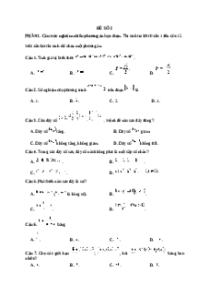 Đề thi cuối kì 1 Toán 11 Cánh diều Cấu trúc mới - Đề 2